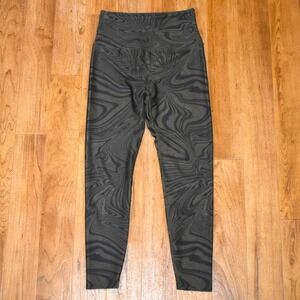 Beyond Yoga Leggings Womens Medium Grey/Green Marble Swirl High Waisted